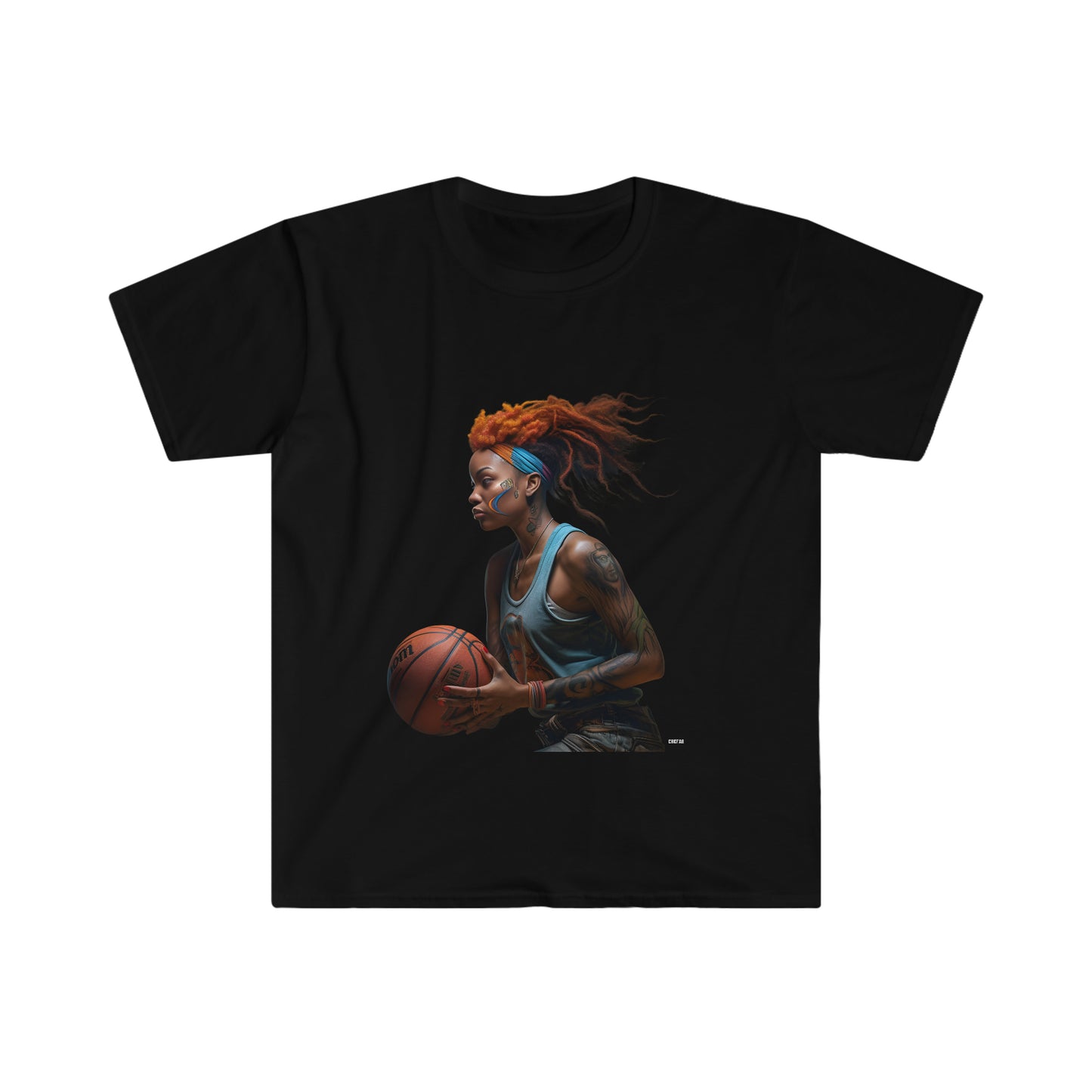 Basketball Flair, Unisex Softstyle T-Shirt