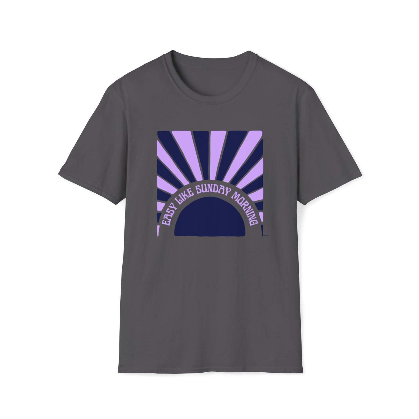 Easy Like Sunday Morning Purple, Unisex Softstyle T-Shirt