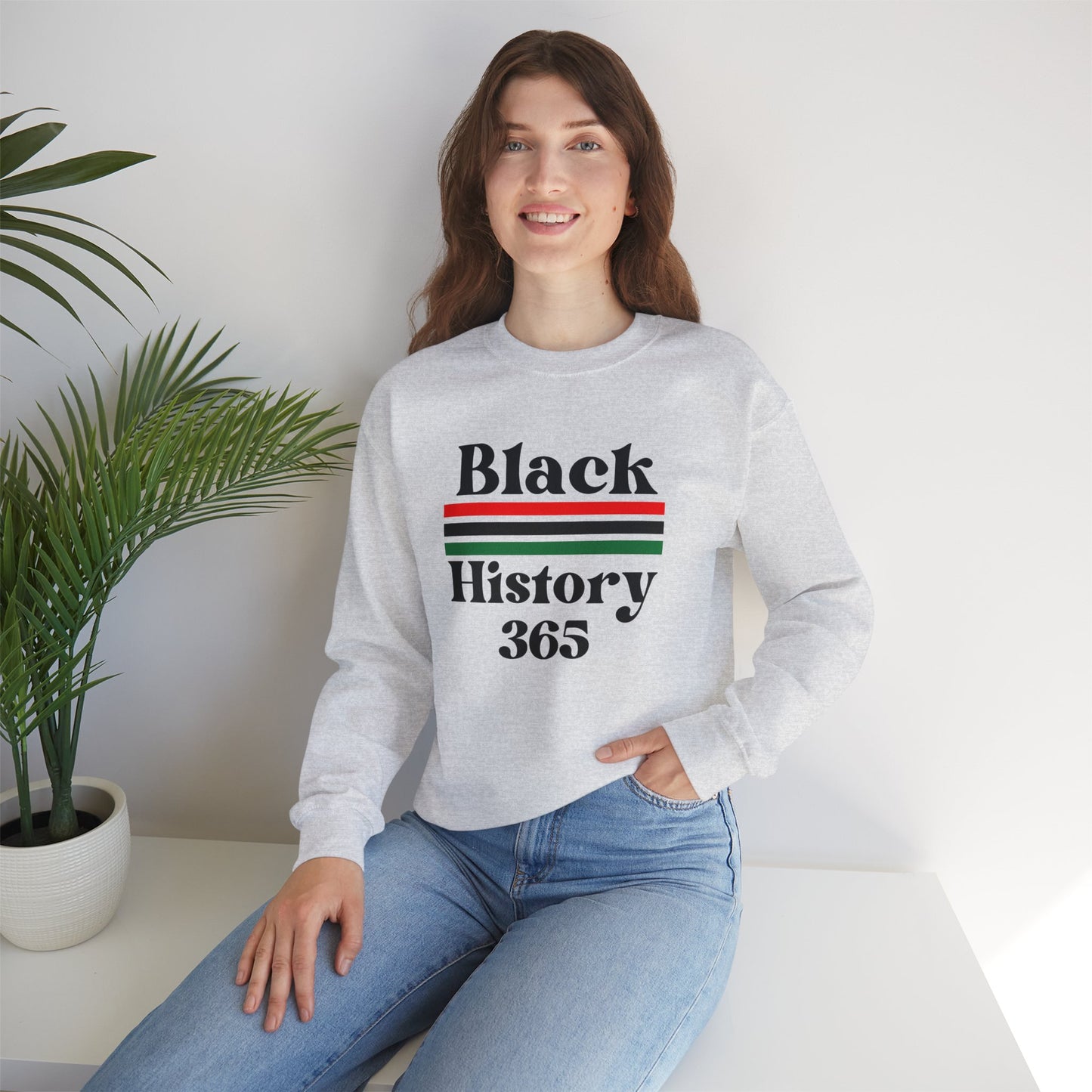 Chefao Black History 365, Unisex Heavy Blend™ Crewneck Sweatshirt