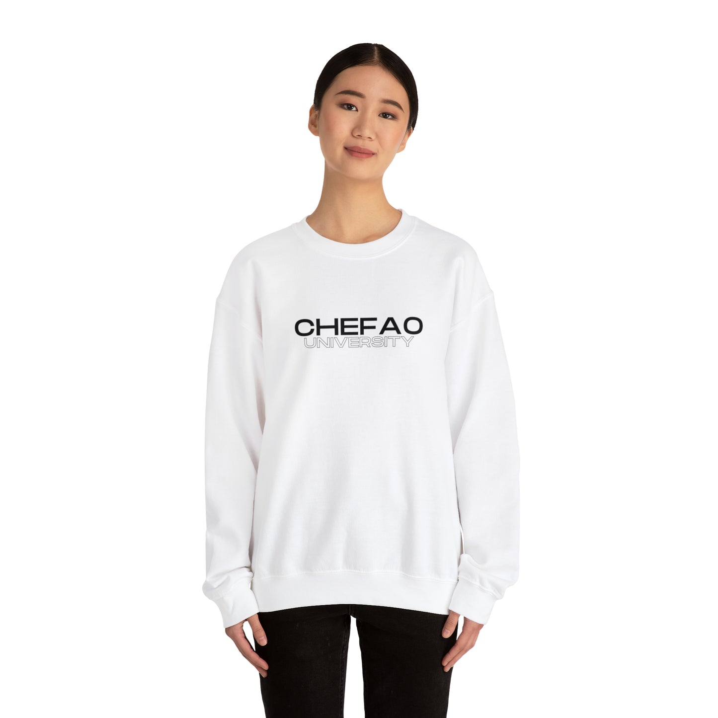 Chefao University I, Unisex Heavy Blend Crewneck Sweatshirt