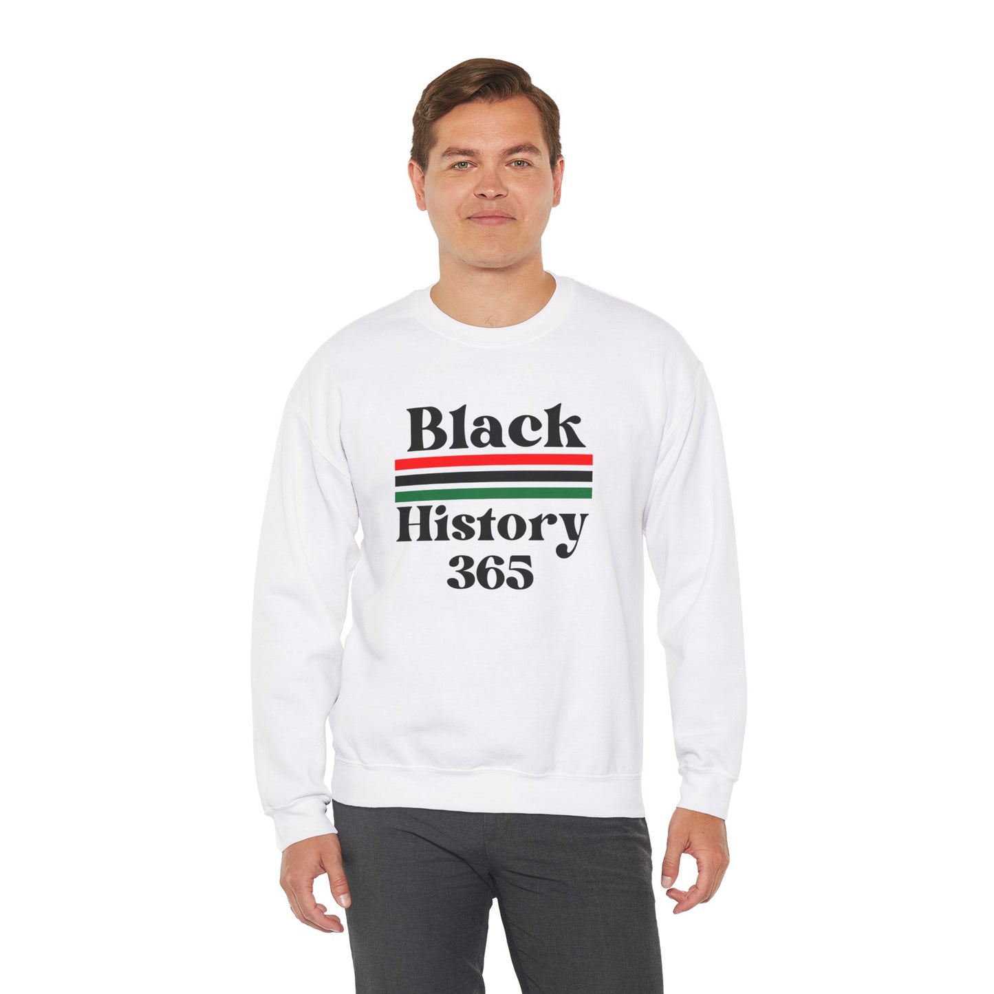 Chefao Black History 365, Unisex Heavy Blend™ Crewneck Sweatshirt