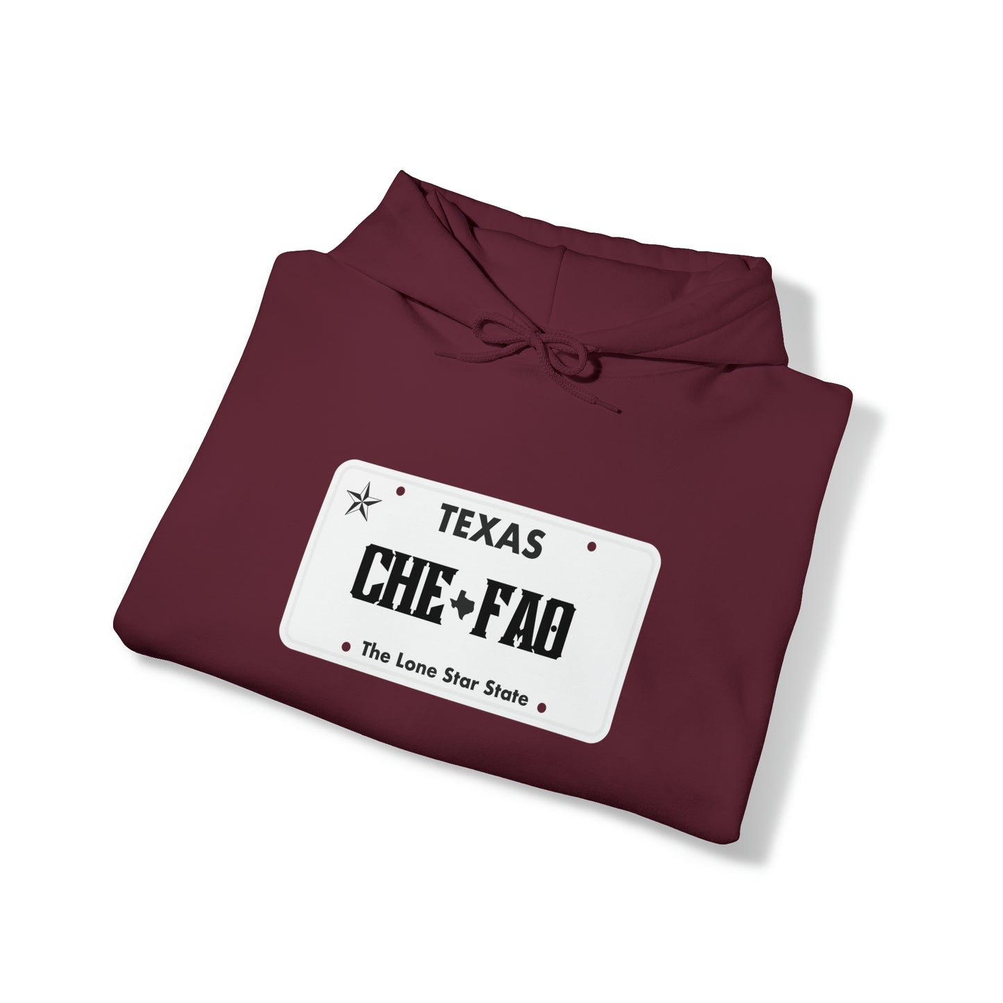 Chefao Texas License Plate I, Unisex Heavy Blend Hooded Sweatshirt