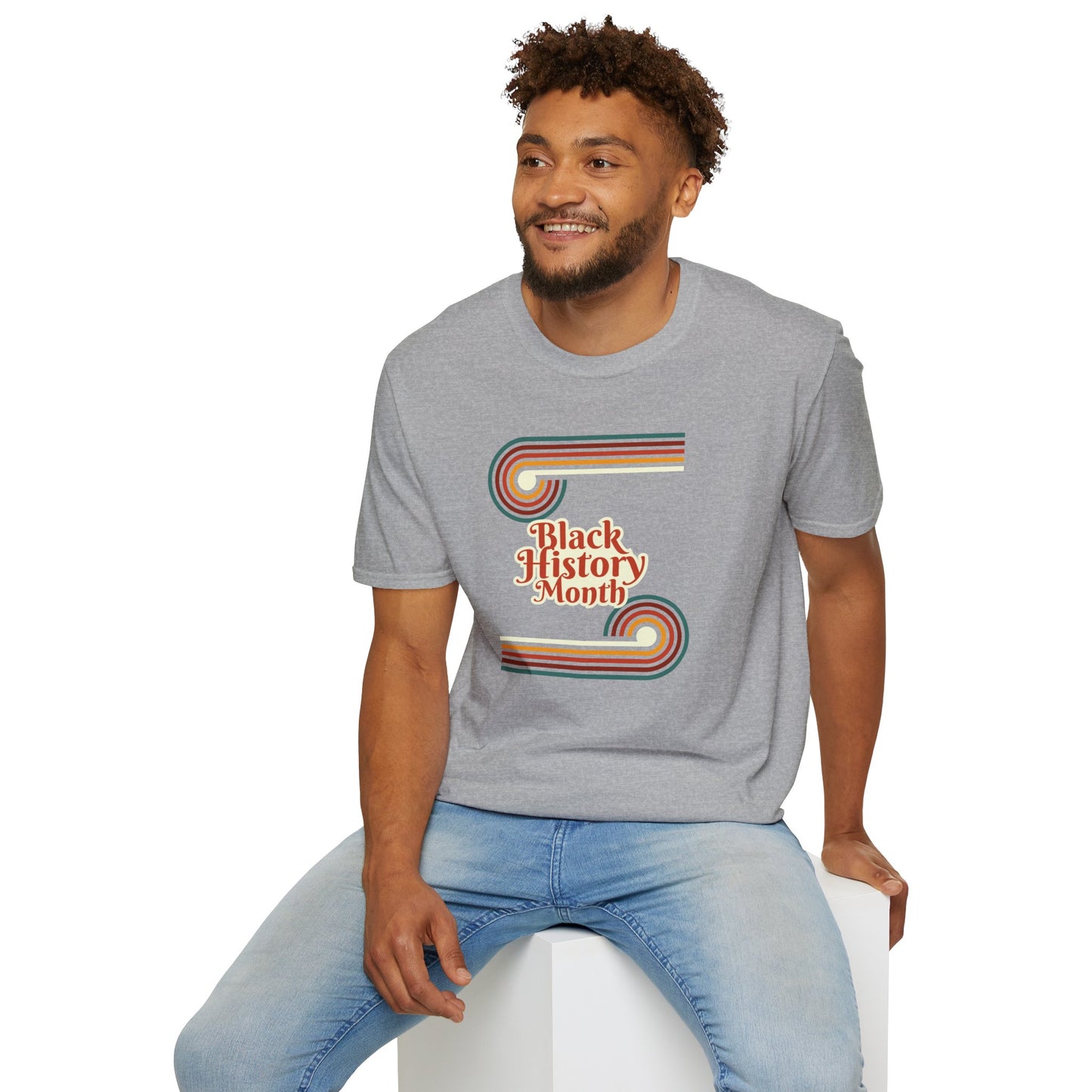 Chefao Retro Black History Month Emblem I, Unisex Softstyle T-Shirt