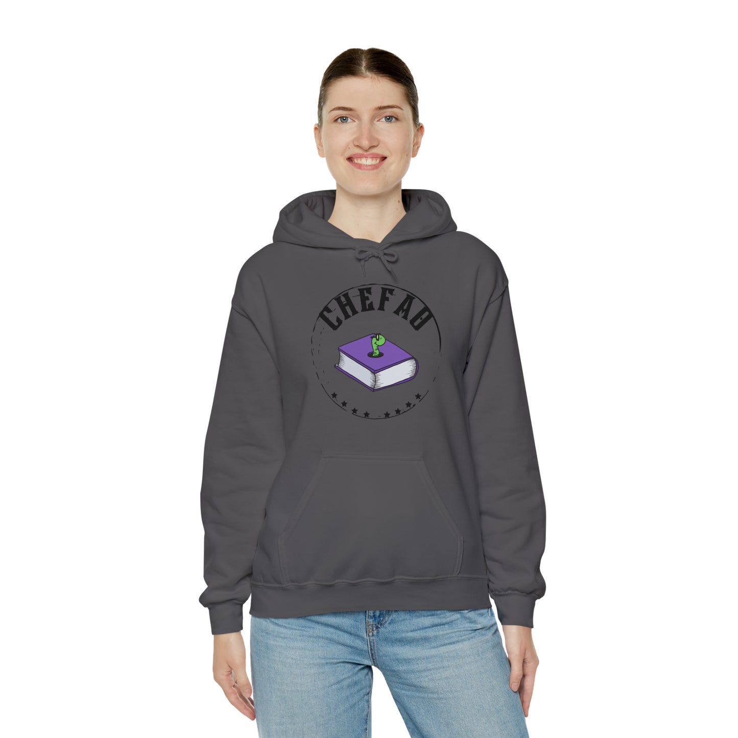 Chefao Bookworm I, Unisex Heavy Blend Hooded Sweatshirt