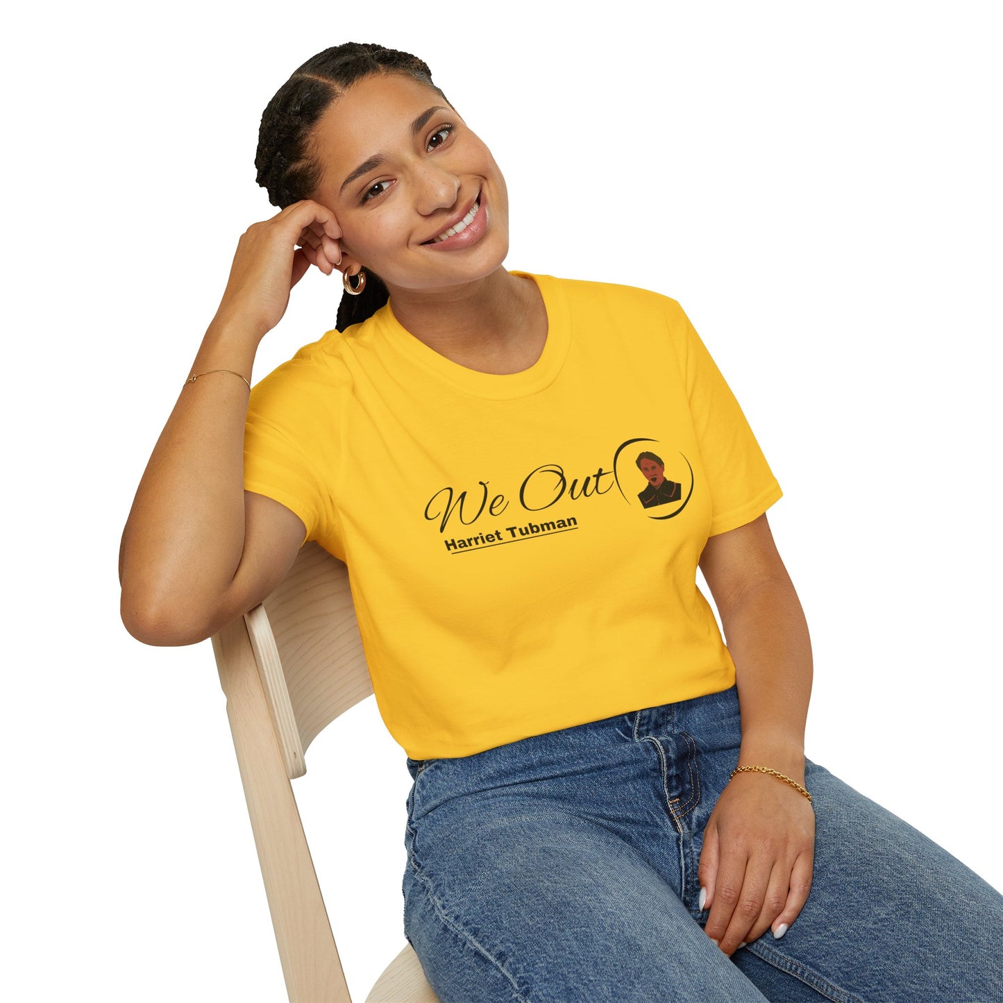 Harriet Tubman "We Out", Unisex Softstyle T-Shirt