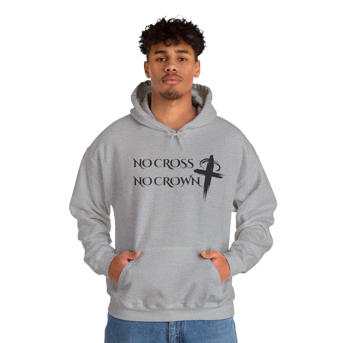 No Cross No Crown, Unisex Heavy Blend™ Hooded Sweatshirt