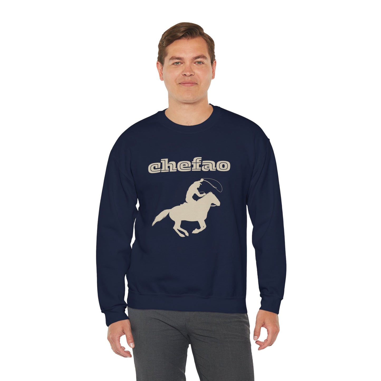Chefao Cowboy III, Unisex Heavy Blend Crewneck Sweatshirt