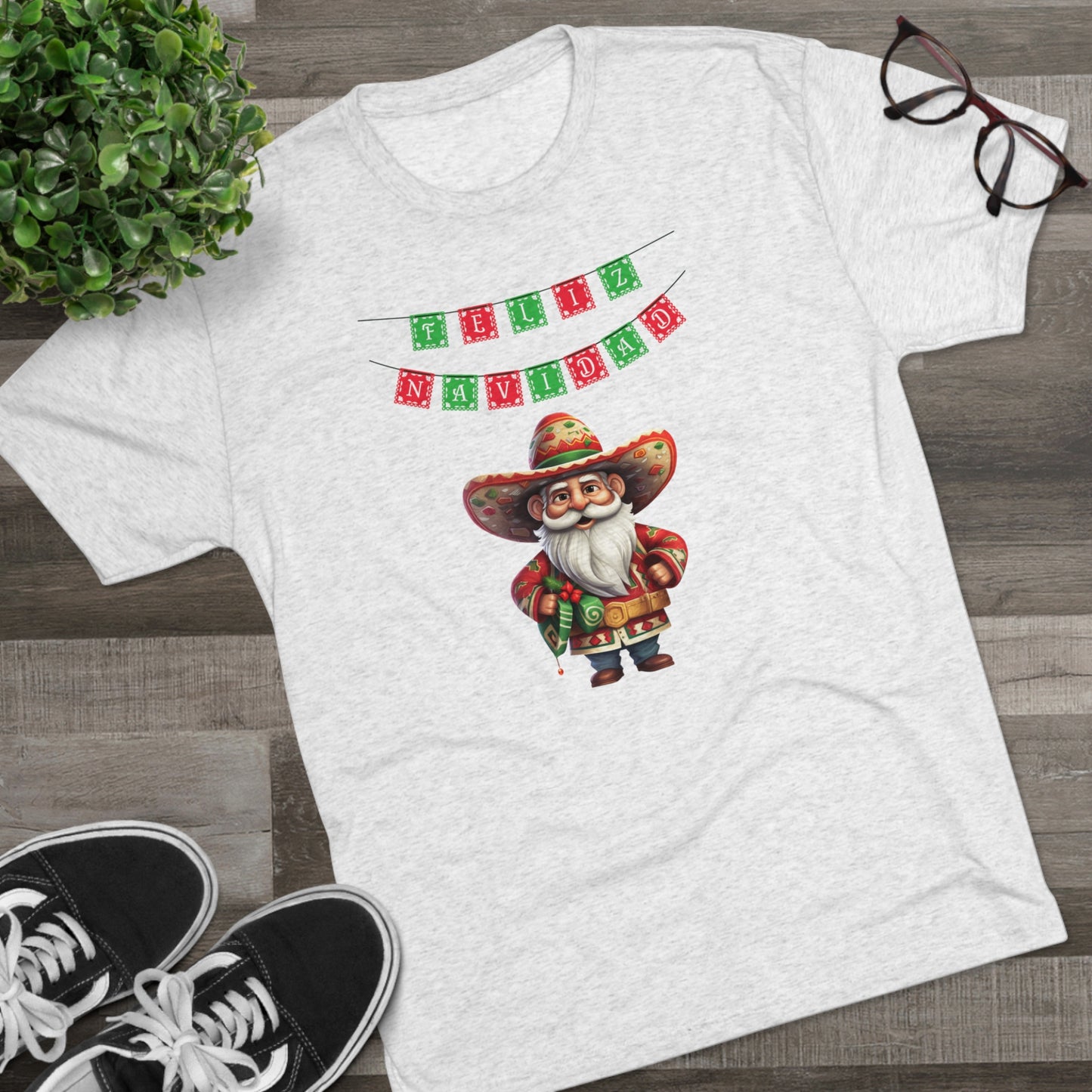 Feliz Navidad I, Unisex Tri-Blend Crew Tee