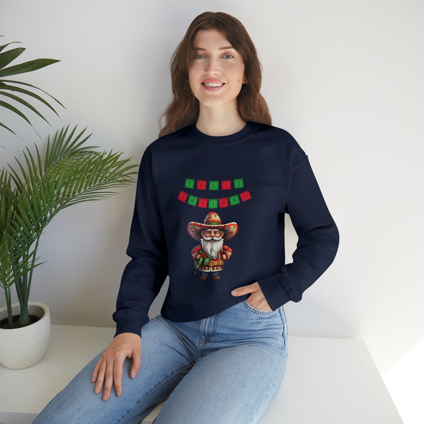 Feliz Navidad I, Unisex Heavy Blend Crewneck Sweatshirt