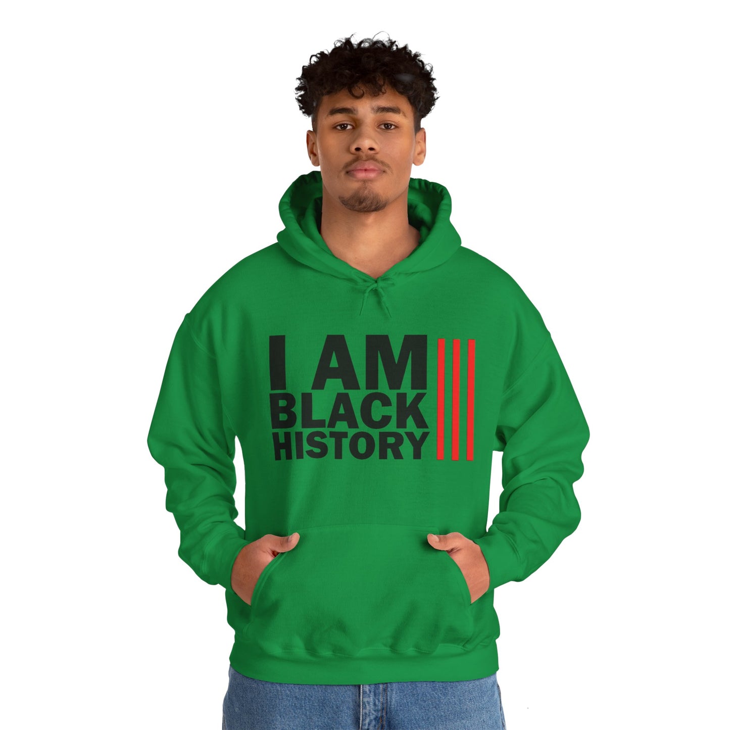Chefao I Am Black History I, Unisex Heavy Blend Hooded Sweatshirt