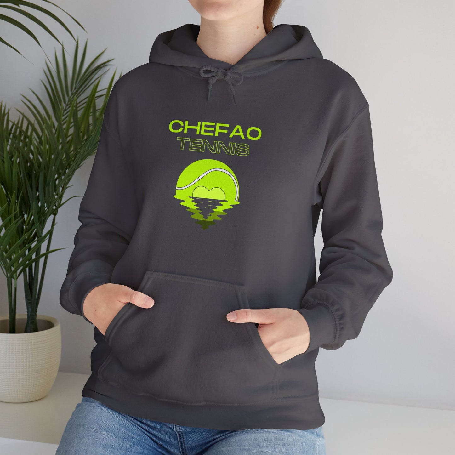 Chefao Tennis X, Unisex Heavy Blend Hooded Sweatshirt