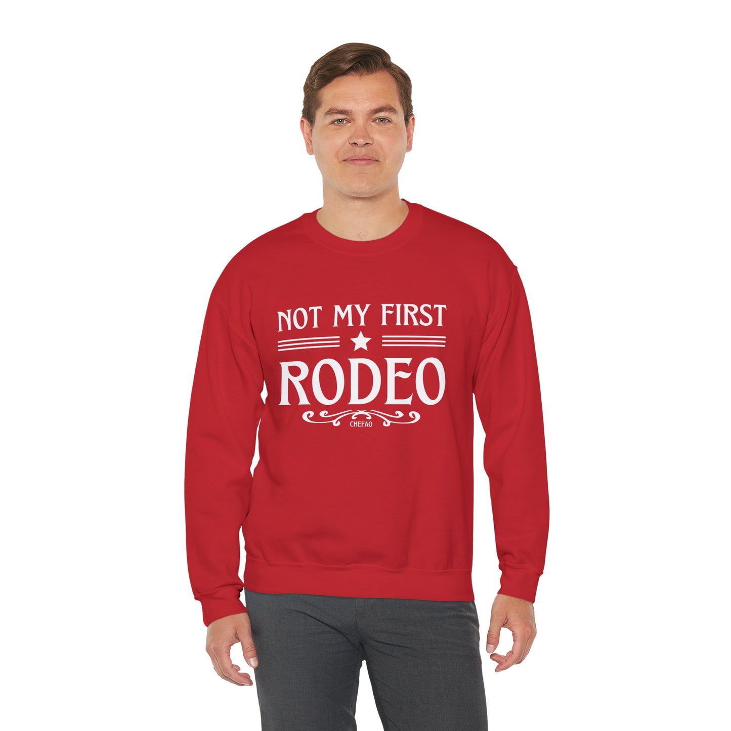 Not My First Rodeo, Unisex Heavy Blend Crewneck Sweatshirt