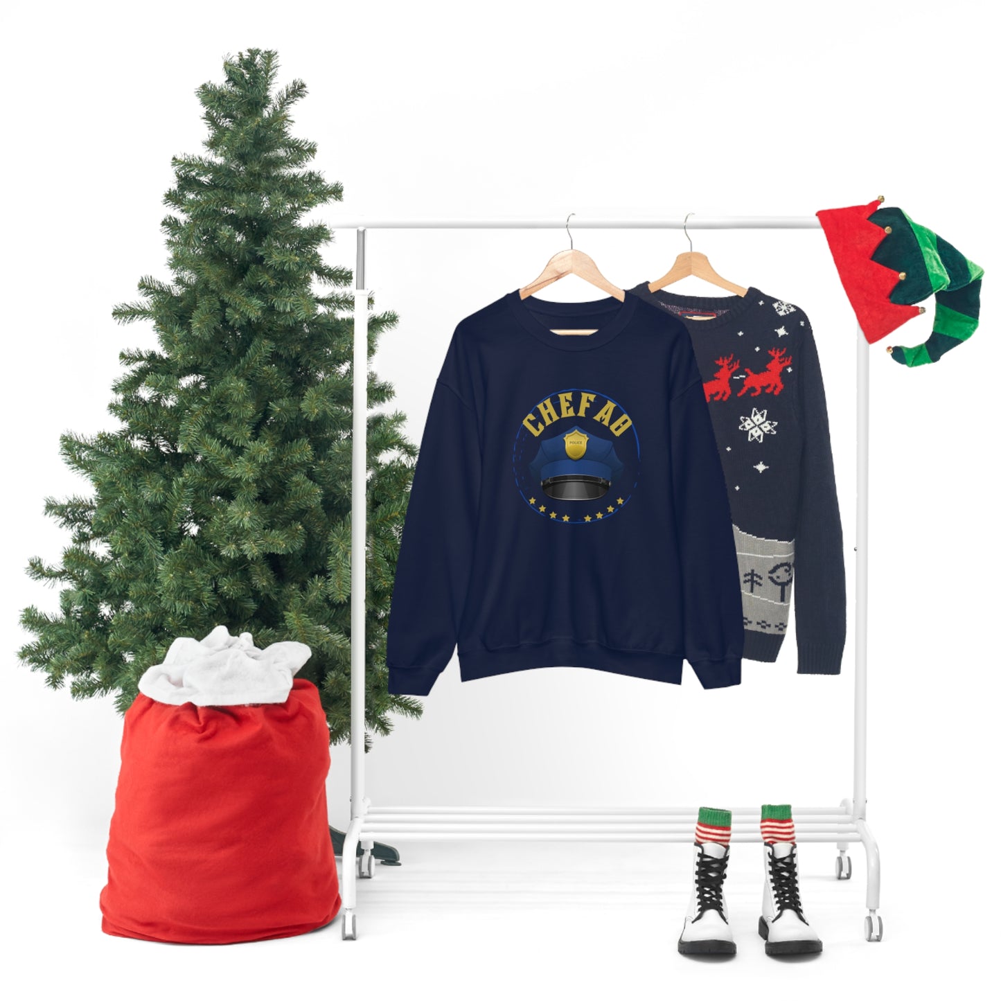 Chefao Police III, Unisex Heavy Blend Crewneck Sweatshirt