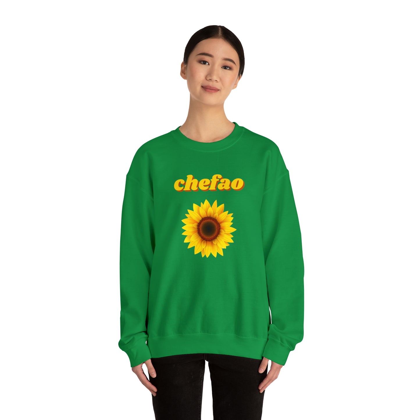 Chefao Sunflower I, Unisex Heavy Blend Crewneck Sweatshirt