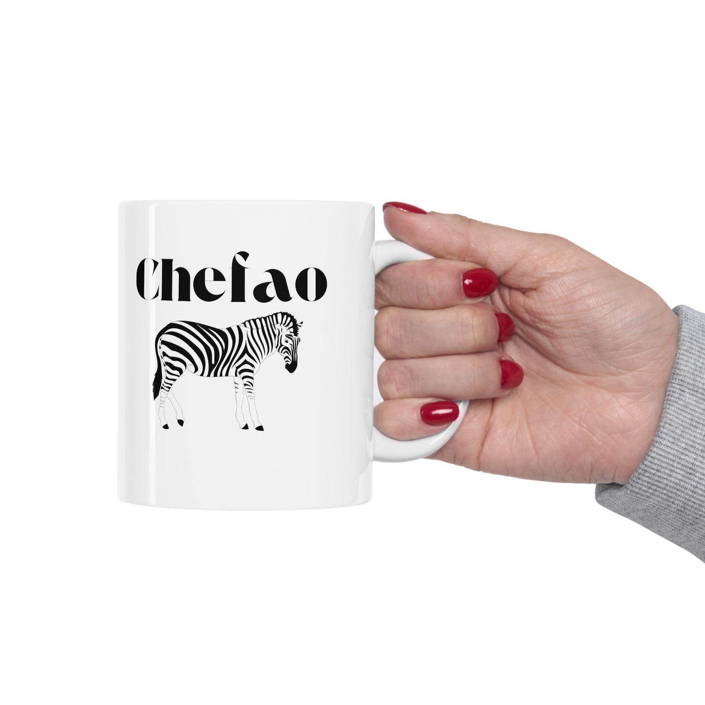 Chefao Zebra II, White Coffee Mug, 11oz