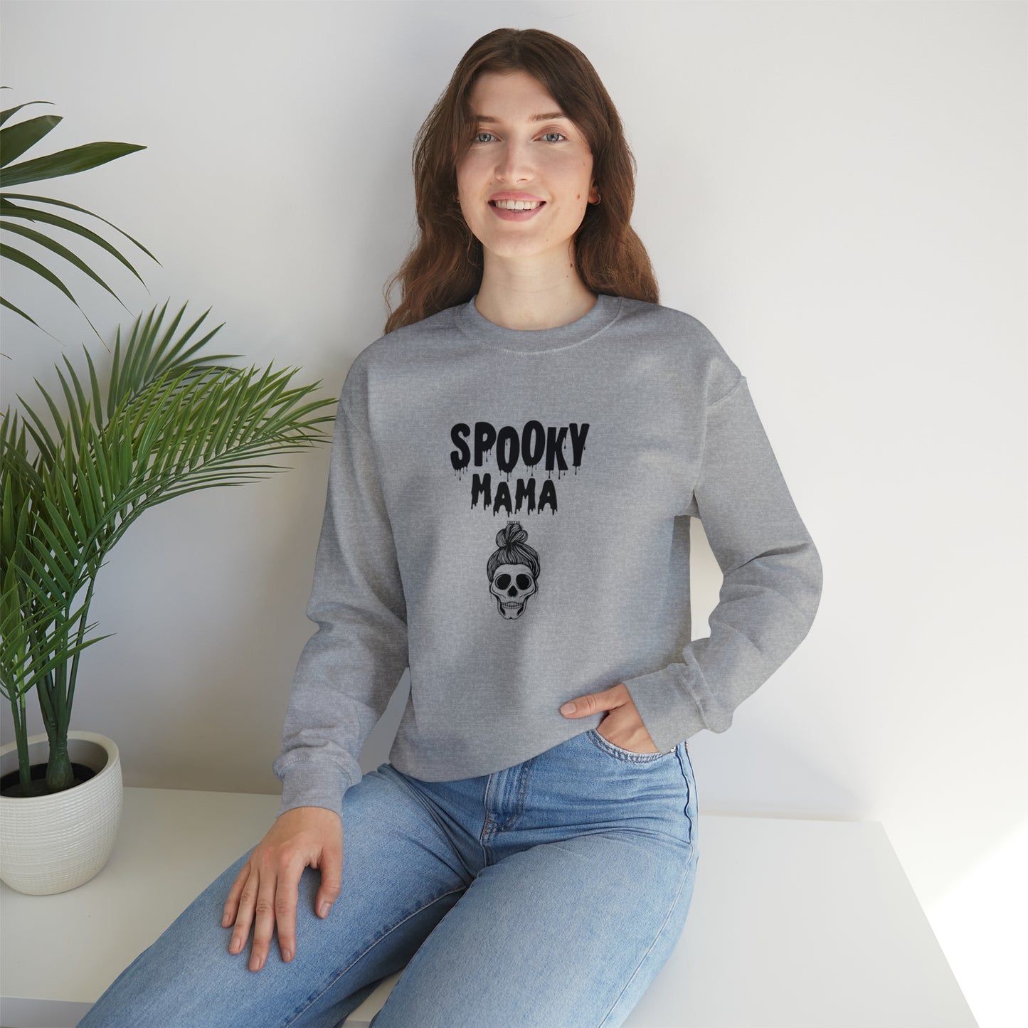 Spooky Mama, Unisex Heavy Blend Crewneck Sweatshirt