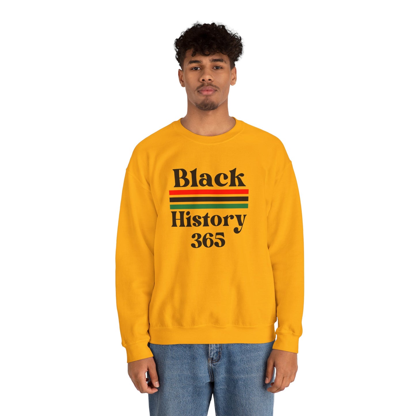 Chefao Black History 365, Unisex Heavy Blend™ Crewneck Sweatshirt