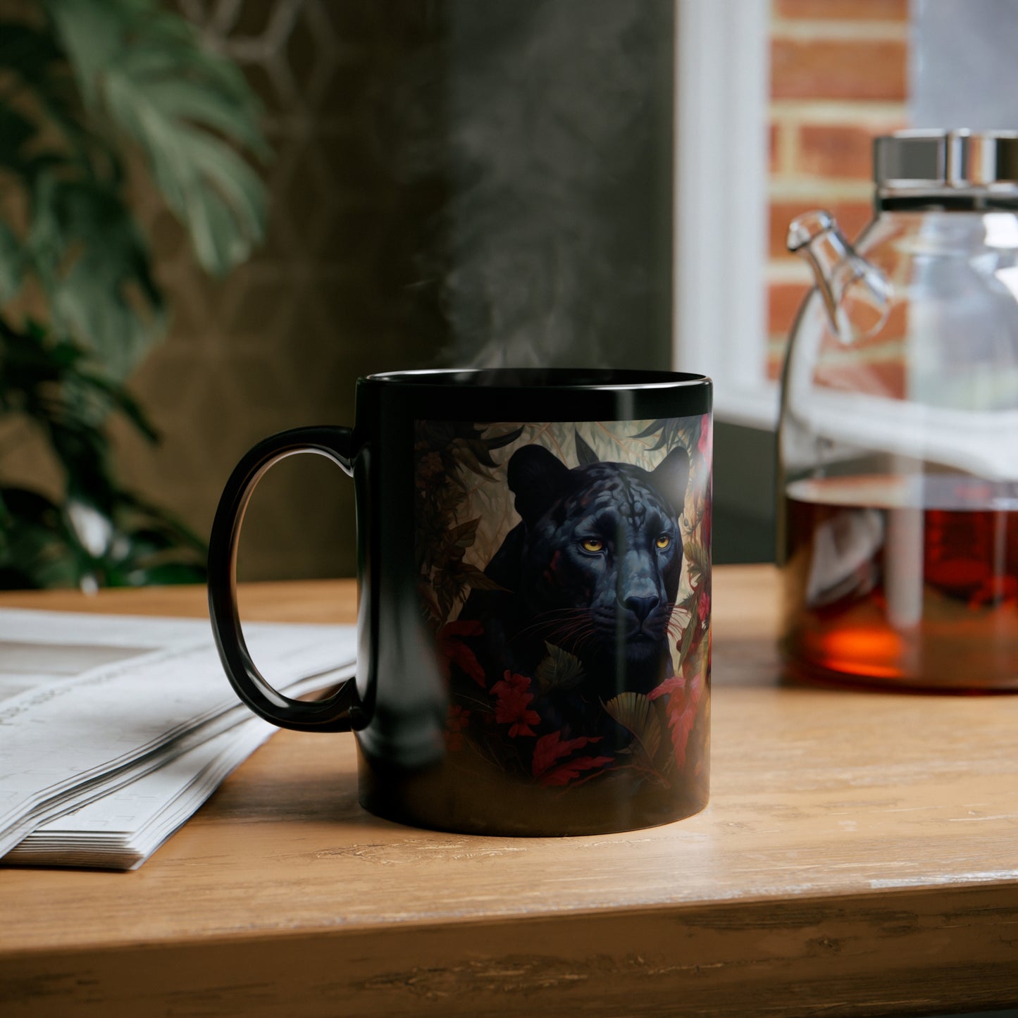 Panther Gaze, 11oz Black Coffee Mug