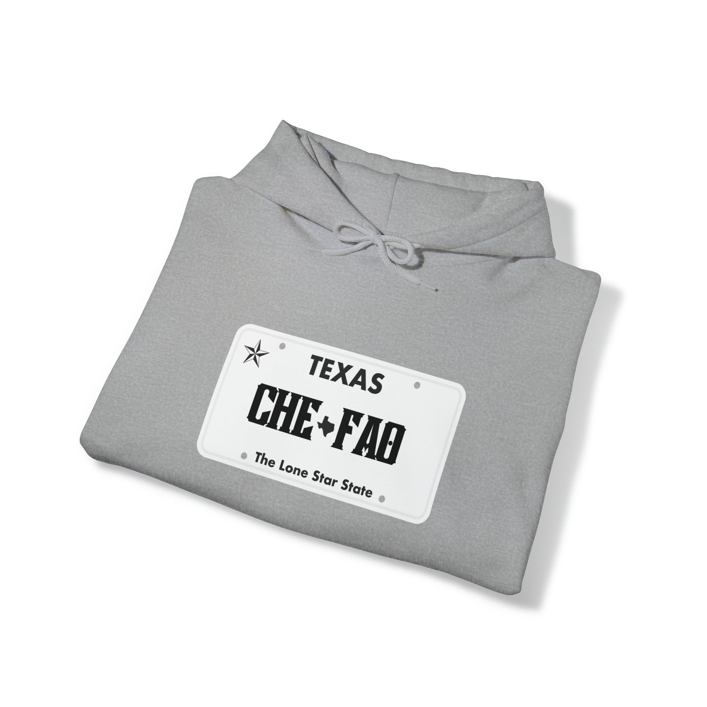 Chefao Texas License Plate I, Unisex Heavy Blend Hooded Sweatshirt