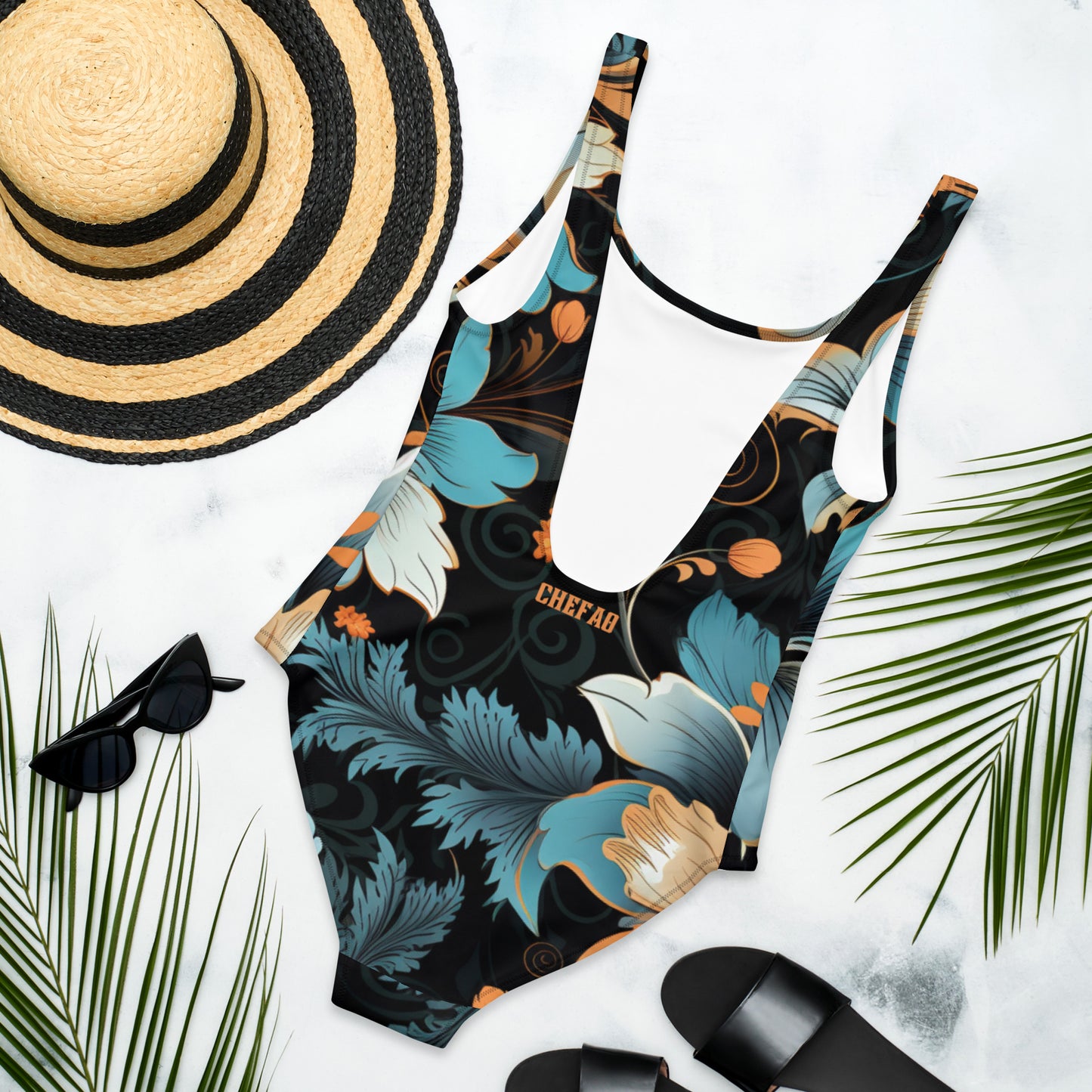 Chefao Floral I, One-Piece Swimsuit