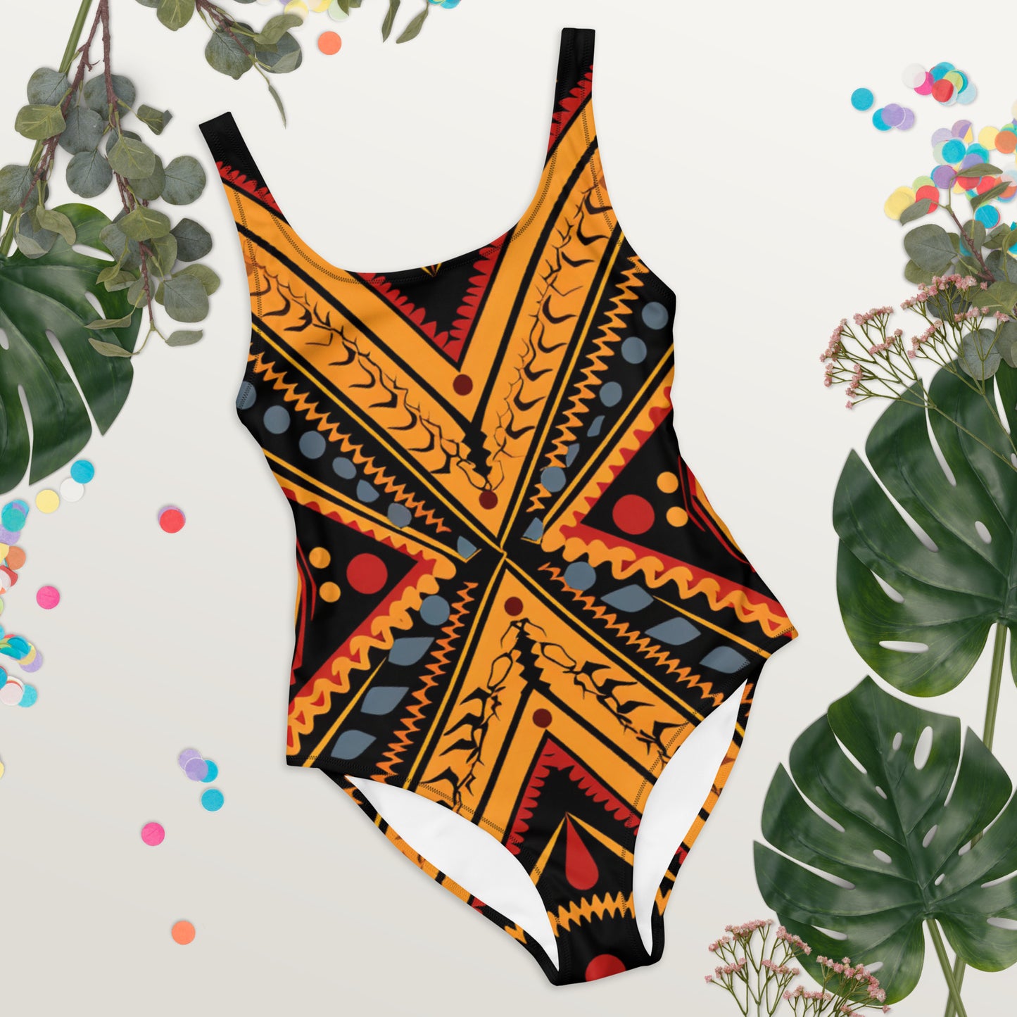 Chefao Cameroon Toghu I, One-Piece Swimsuit
