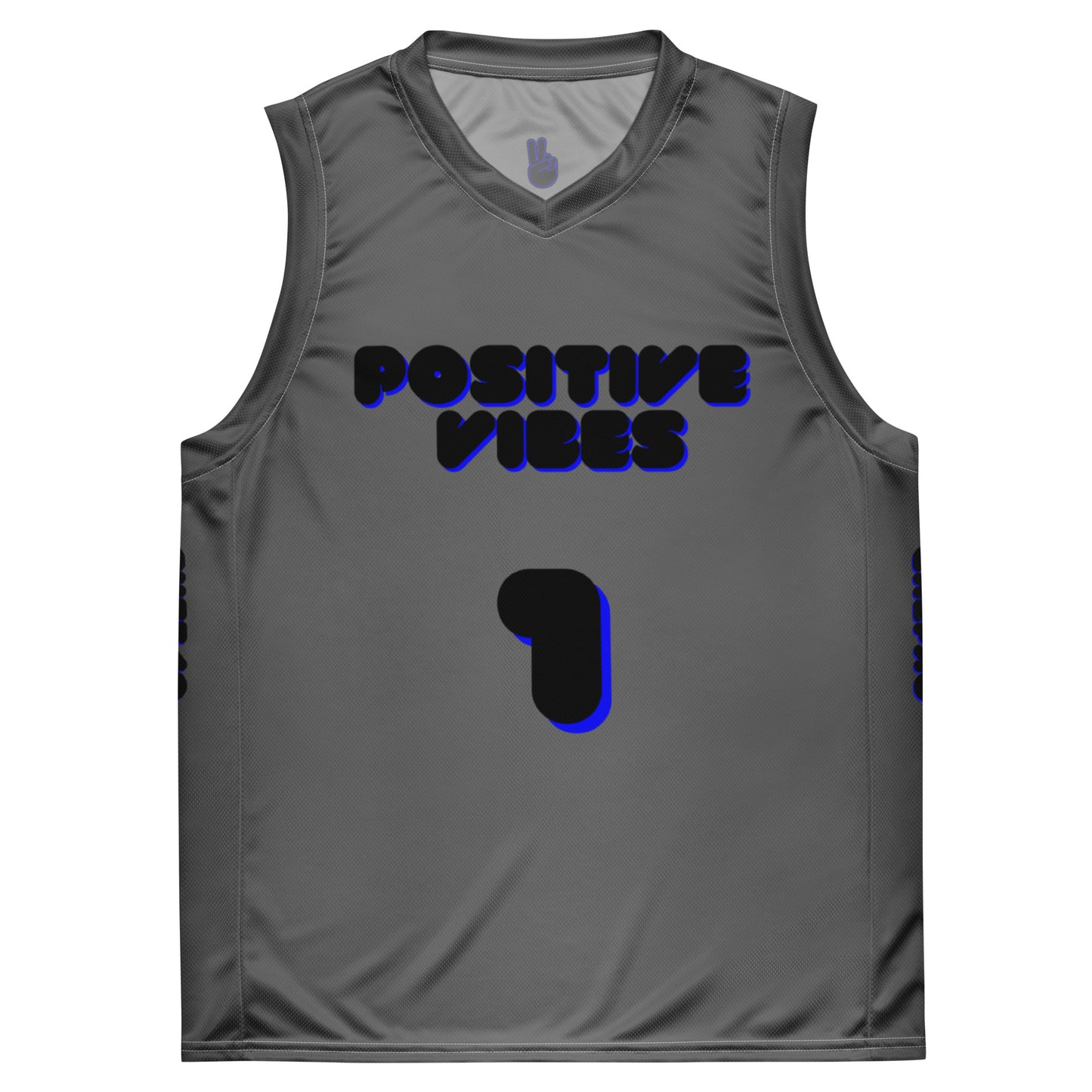 Chefao Positive Vibes I, Recycled unisex basketball jersey