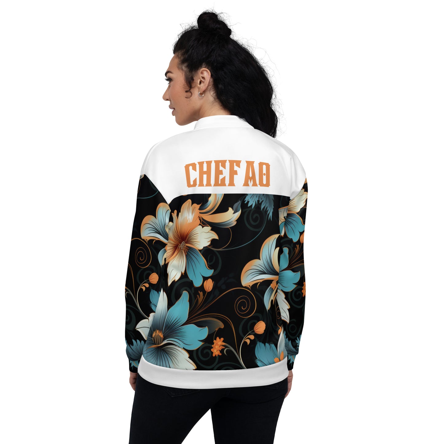 Chefao Floral I, Unisex Bomber Jacket