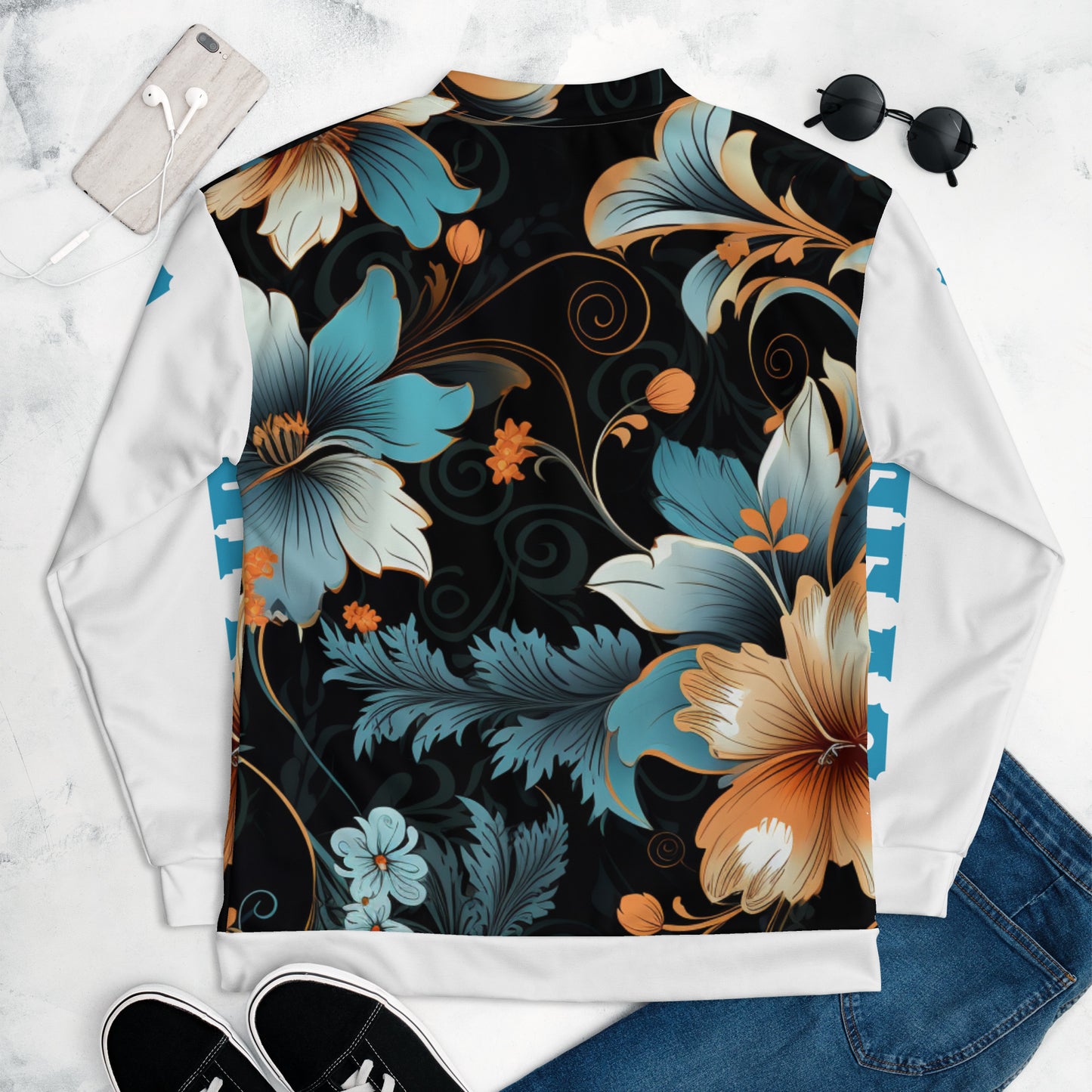 Chefao Floral II, Unisex Bomber Jacket