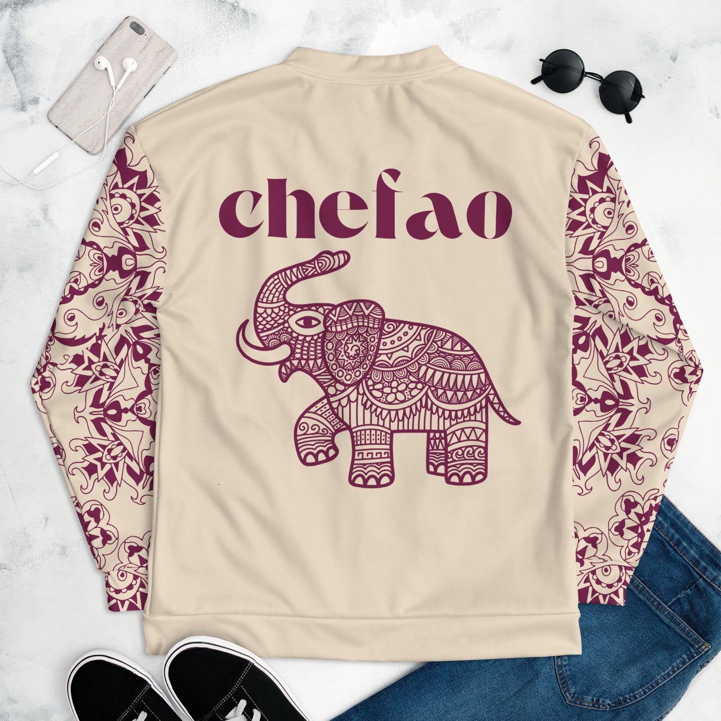 Chefao Elephant III, Unisex Bomber Jacket