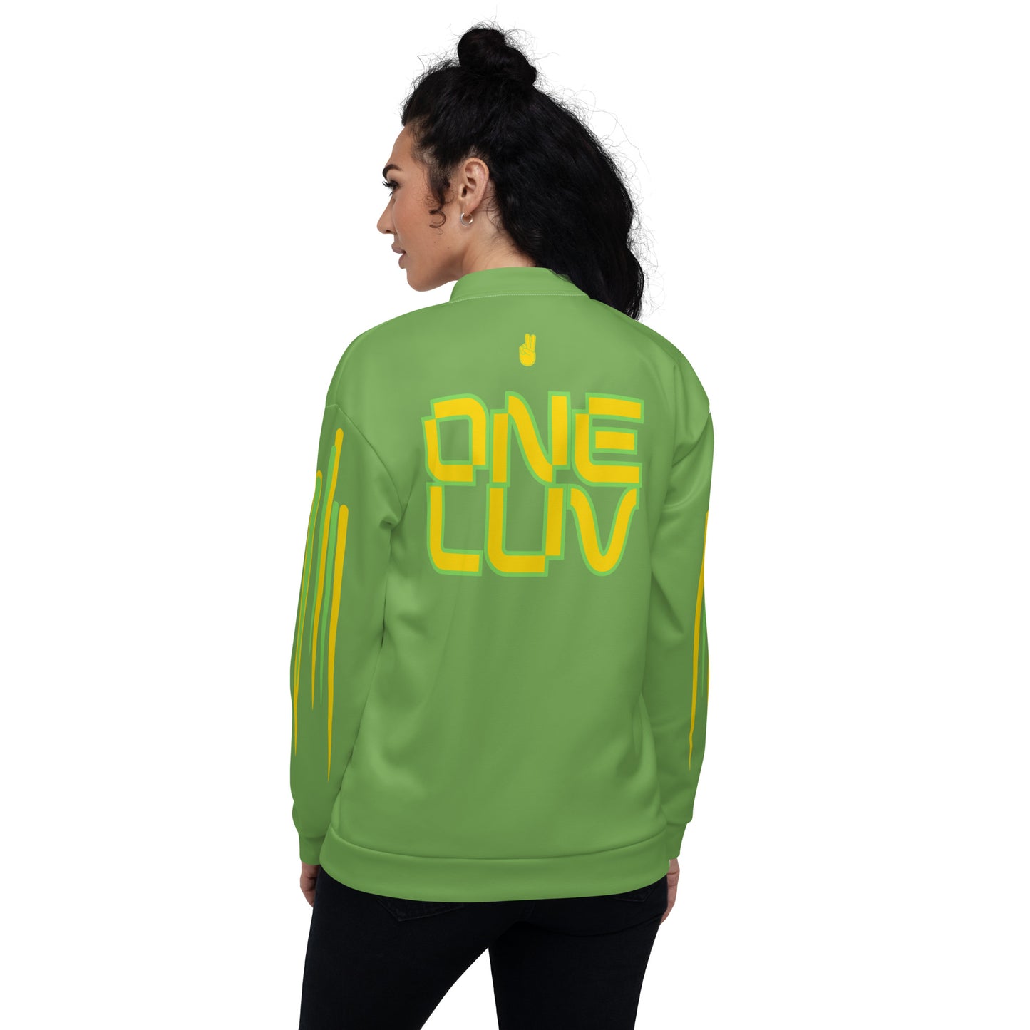 Chefao One Luv I, Unisex Bomber Jacket Green