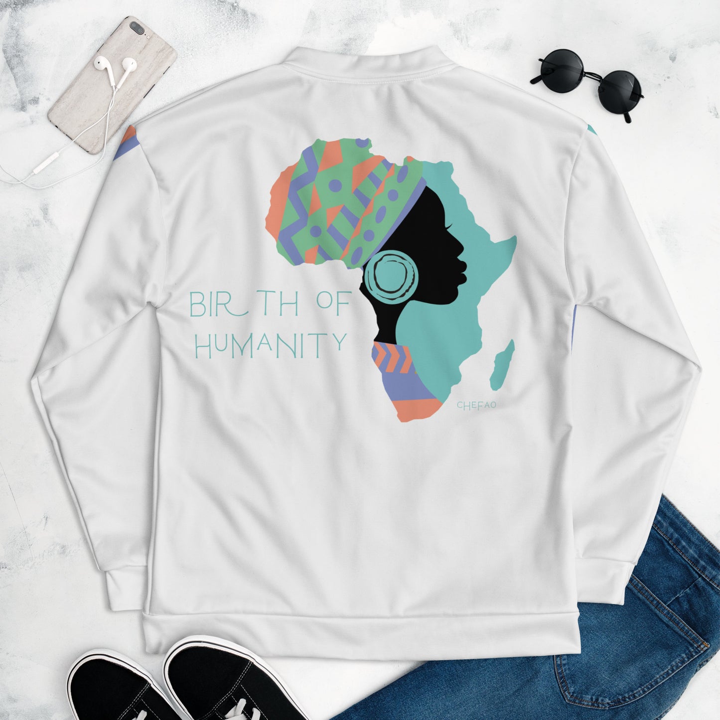 Birth of Humanity™ II, Unisex Bomber Jacket