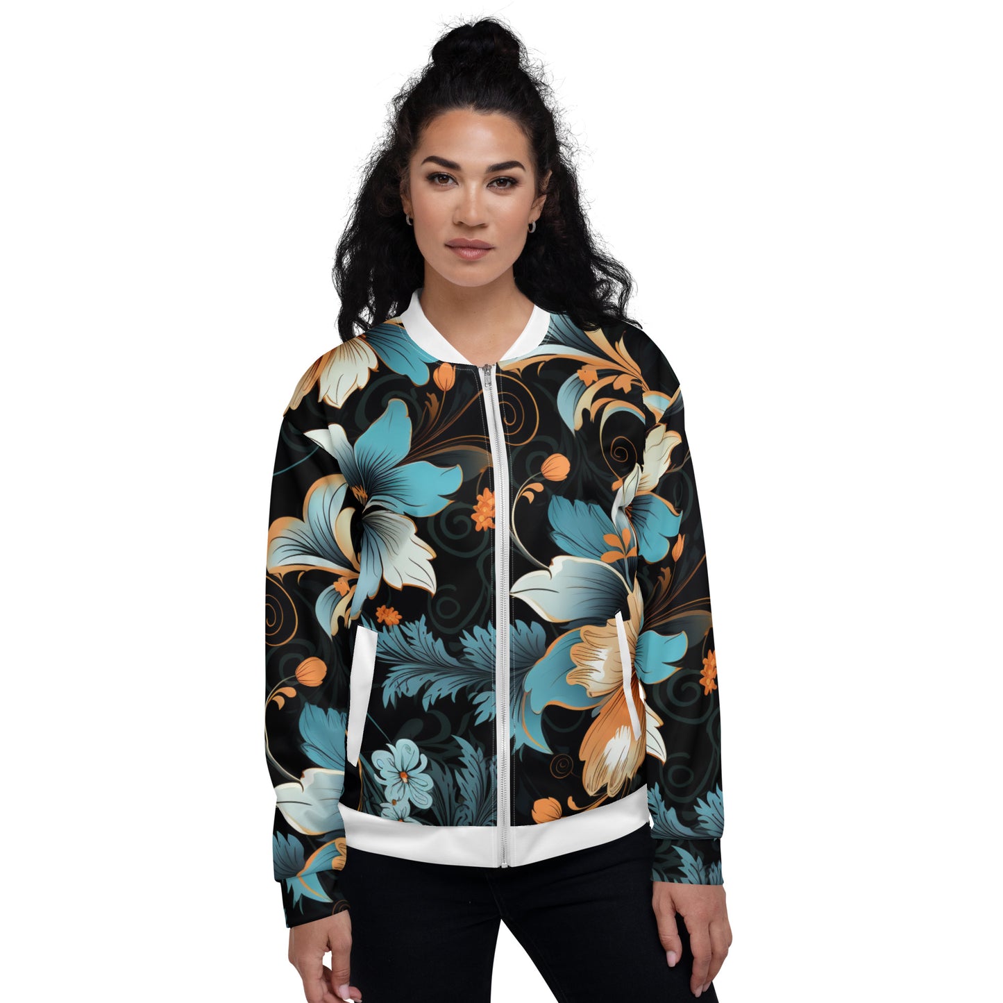 Chefao Floral I, Unisex Bomber Jacket