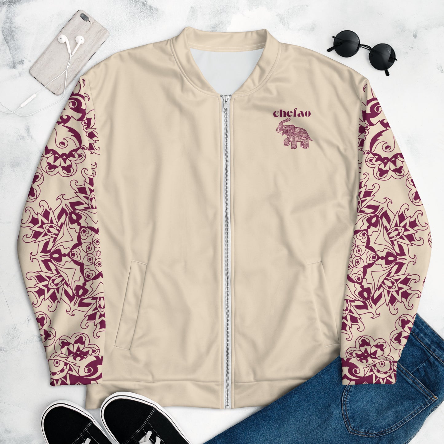 Chefao Elephant III, Unisex Bomber Jacket