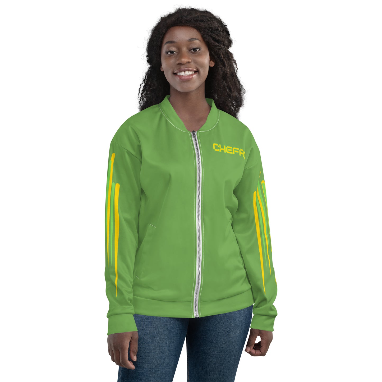 Chefao One Luv I, Unisex Bomber Jacket Green