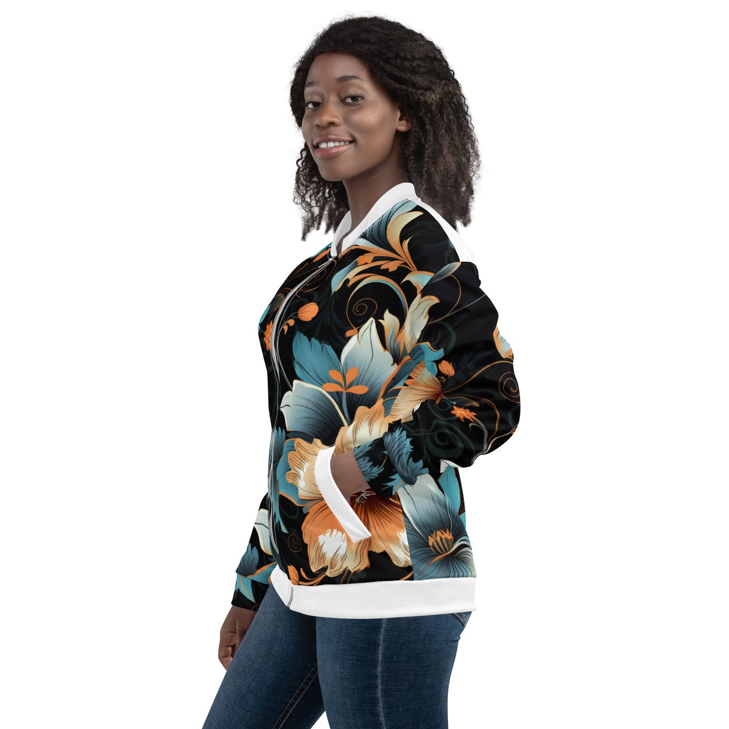 Chefao Floral I, Unisex Bomber Jacket