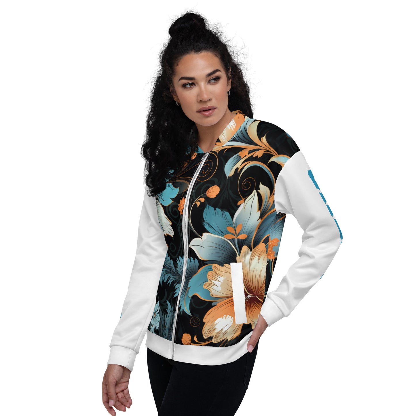 Chefao Floral II, Unisex Bomber Jacket