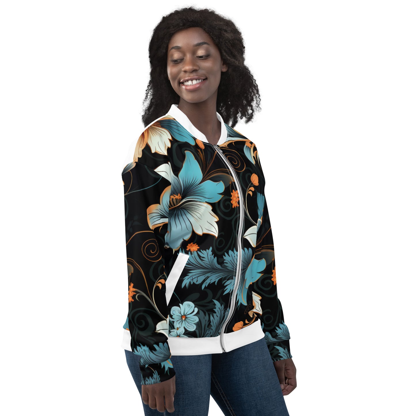 Chefao Floral I, Unisex Bomber Jacket