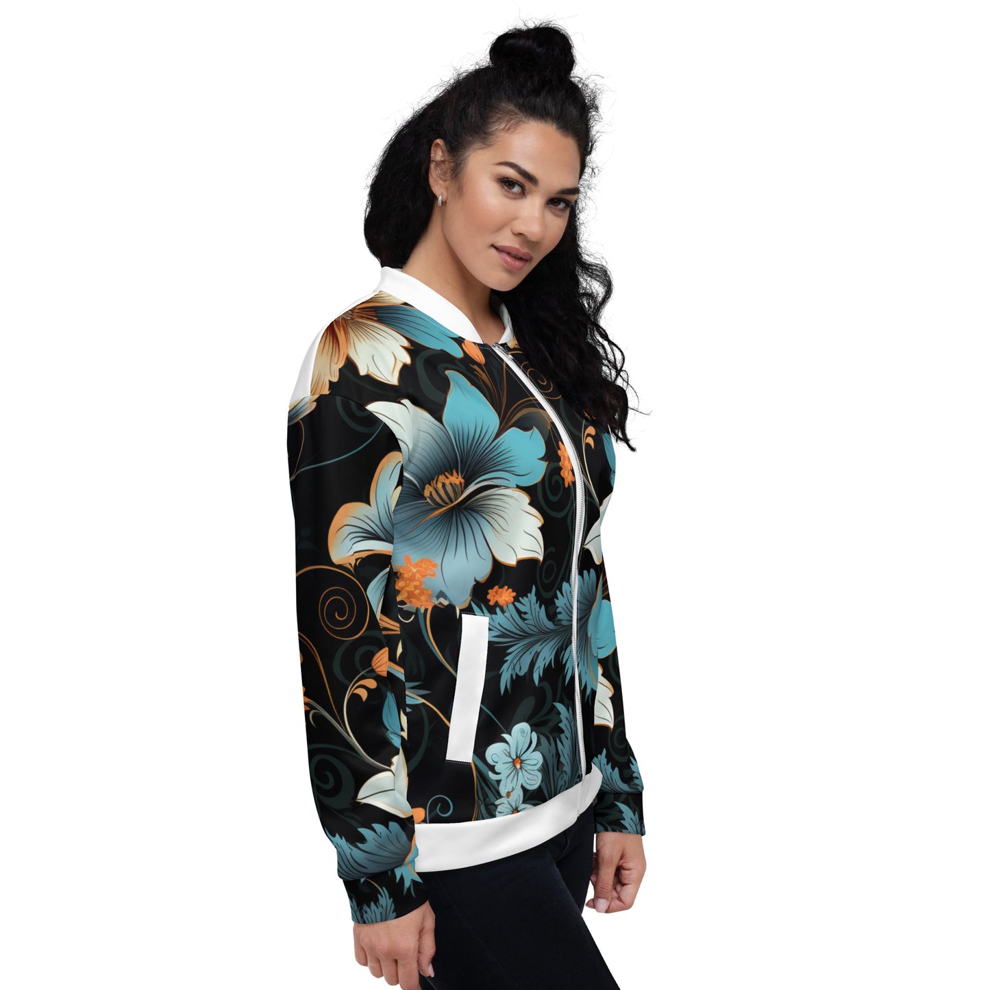 Chefao Floral I, Unisex Bomber Jacket
