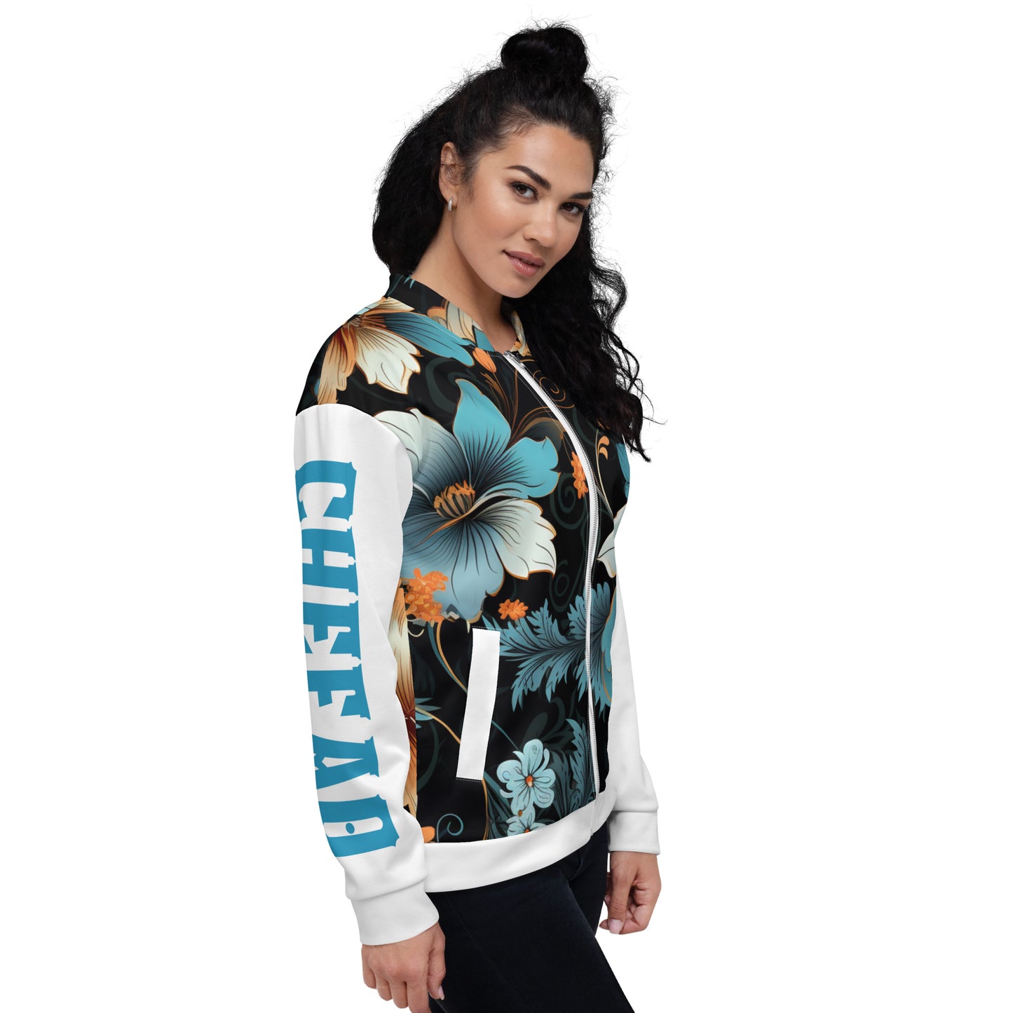 Chefao Floral II, Unisex Bomber Jacket