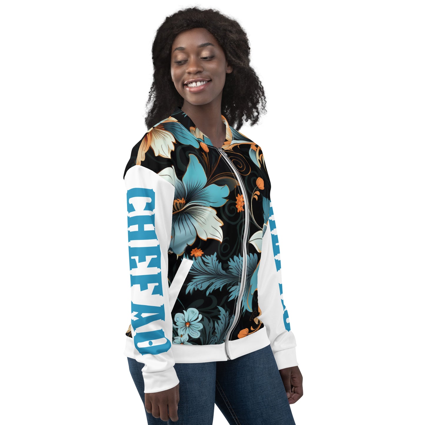 Chefao Floral II, Unisex Bomber Jacket