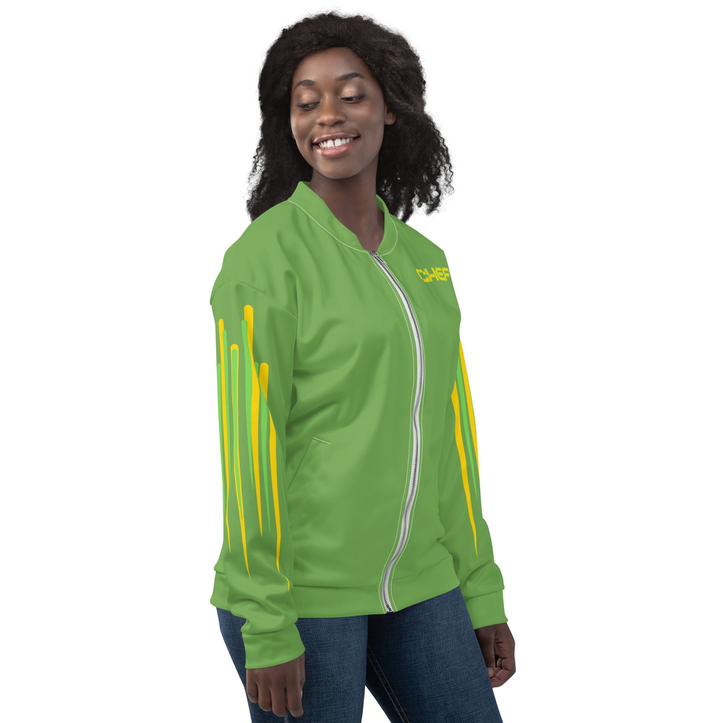 Chefao One Luv I, Unisex Bomber Jacket Green