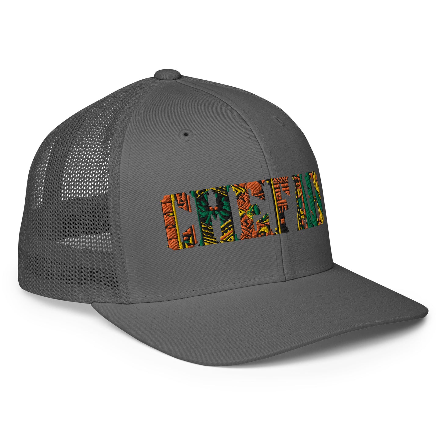 Chefao Zulu Print I, Closed-back trucker cap