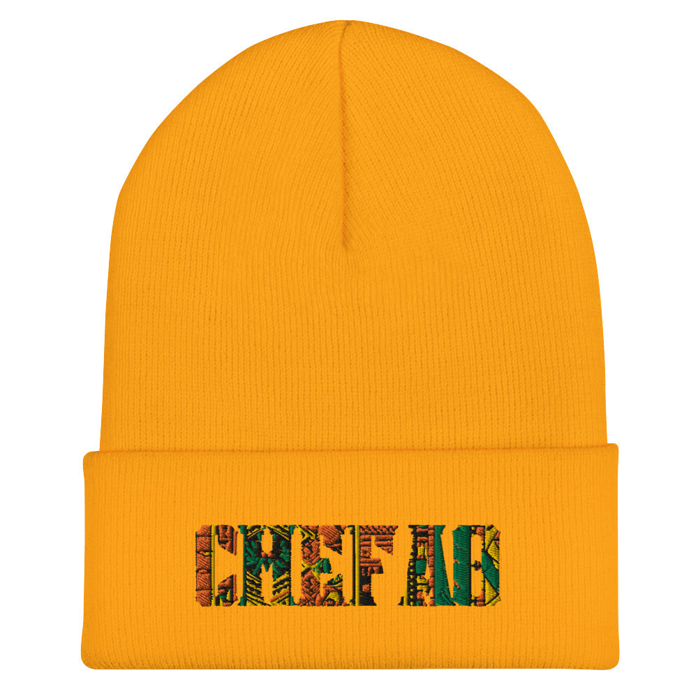 Chefao Zulu Print I, Cuffed Beanie