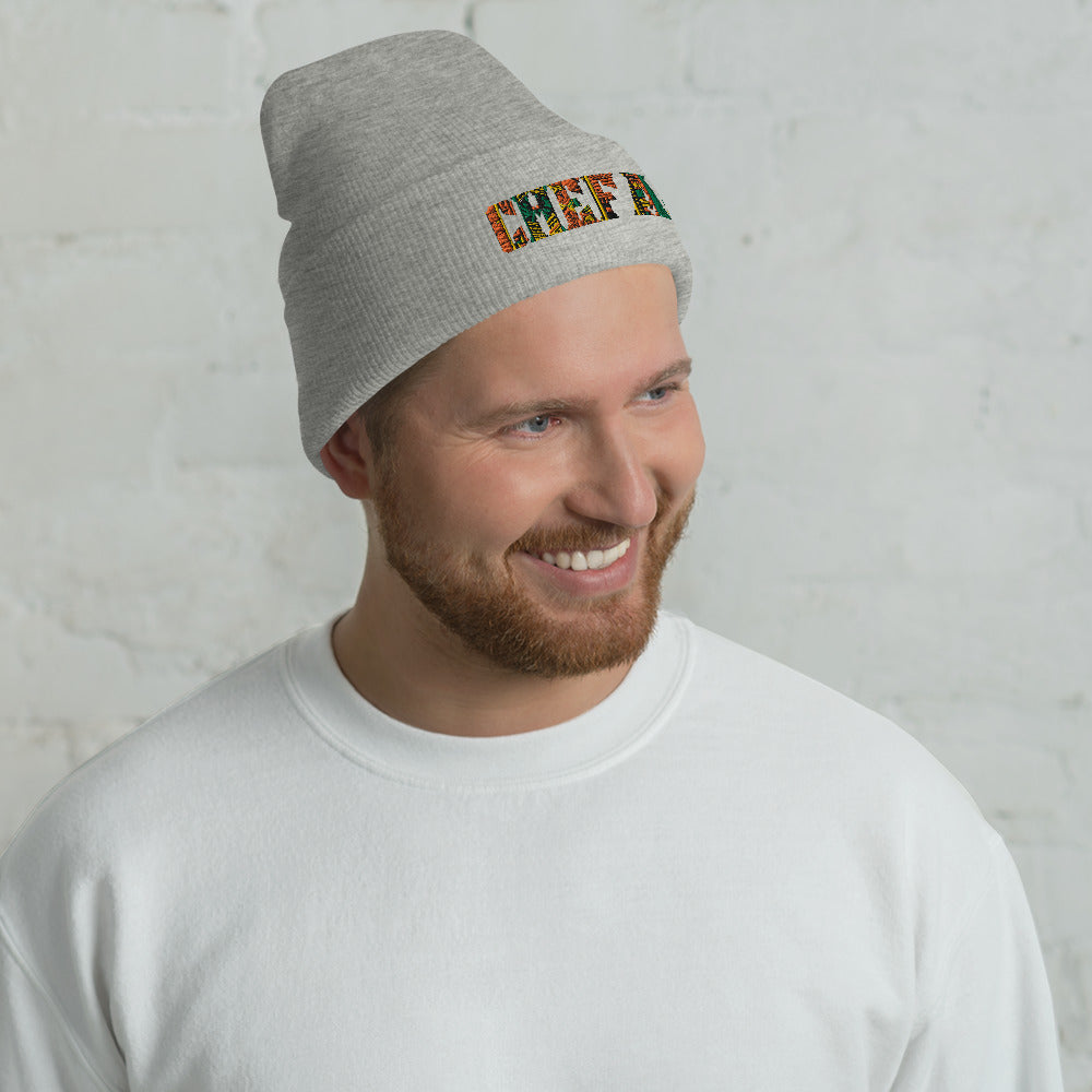 Chefao Zulu Print I, Cuffed Beanie
