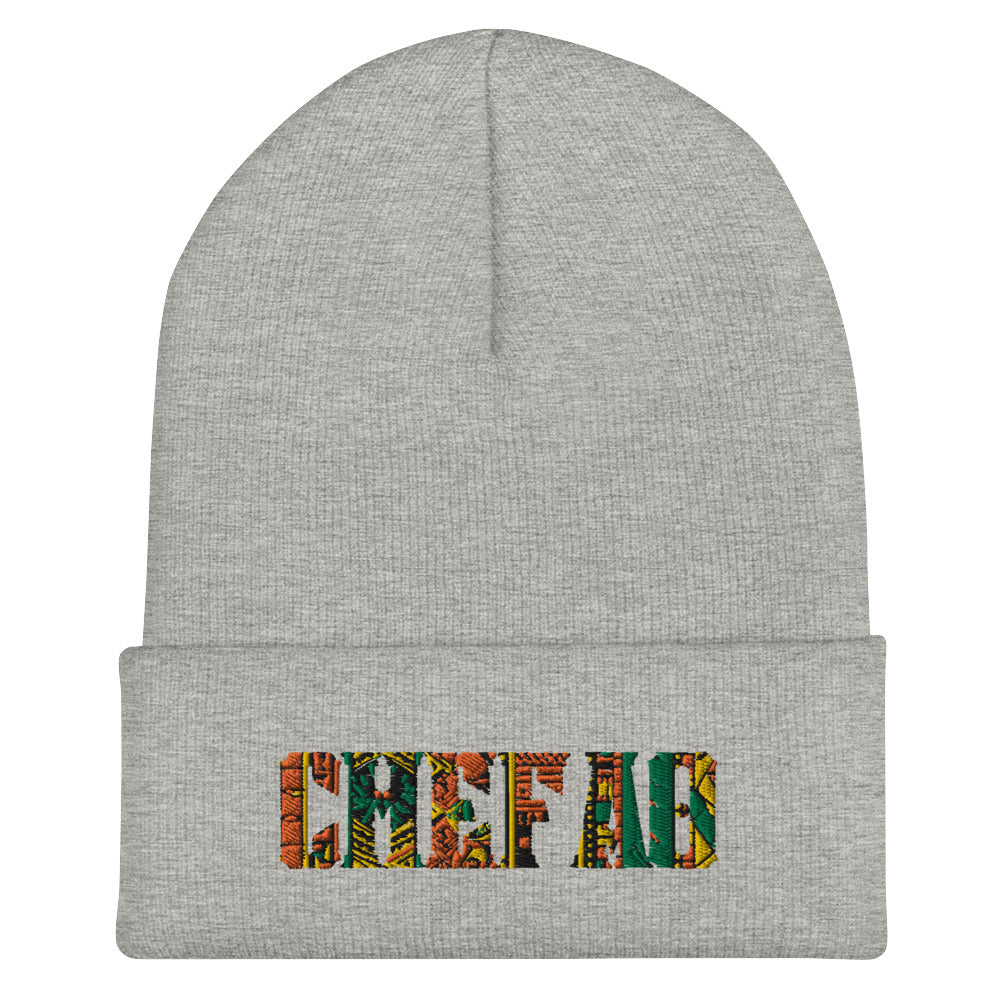 Chefao Zulu Print I, Cuffed Beanie