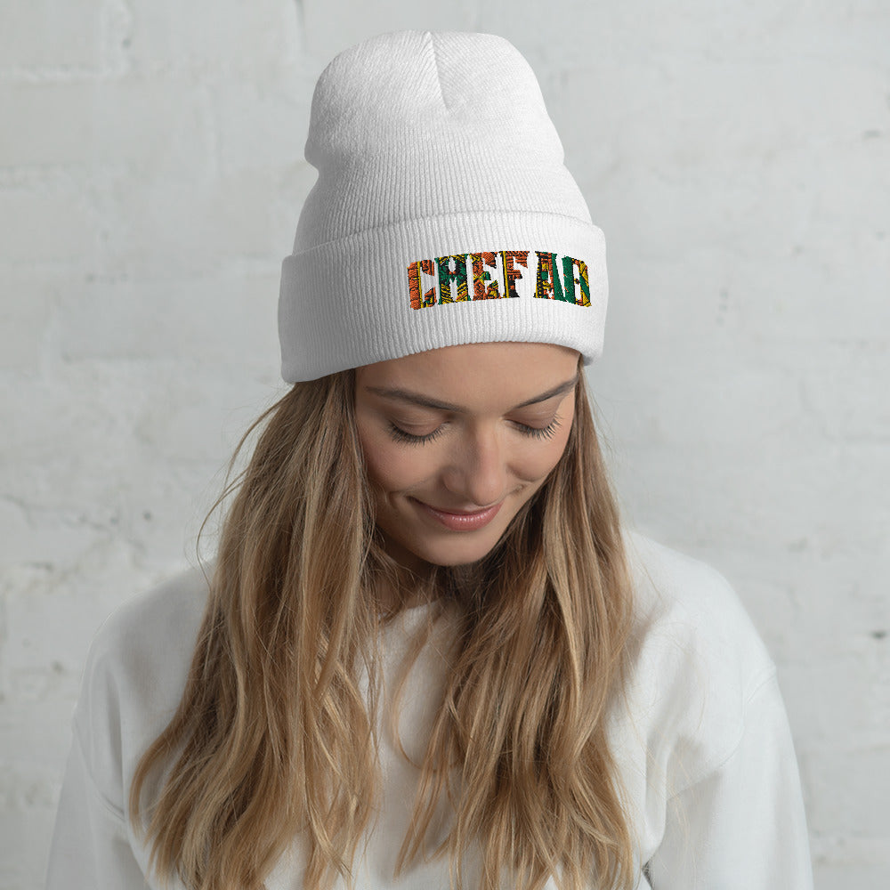 Chefao Zulu Print I, Cuffed Beanie