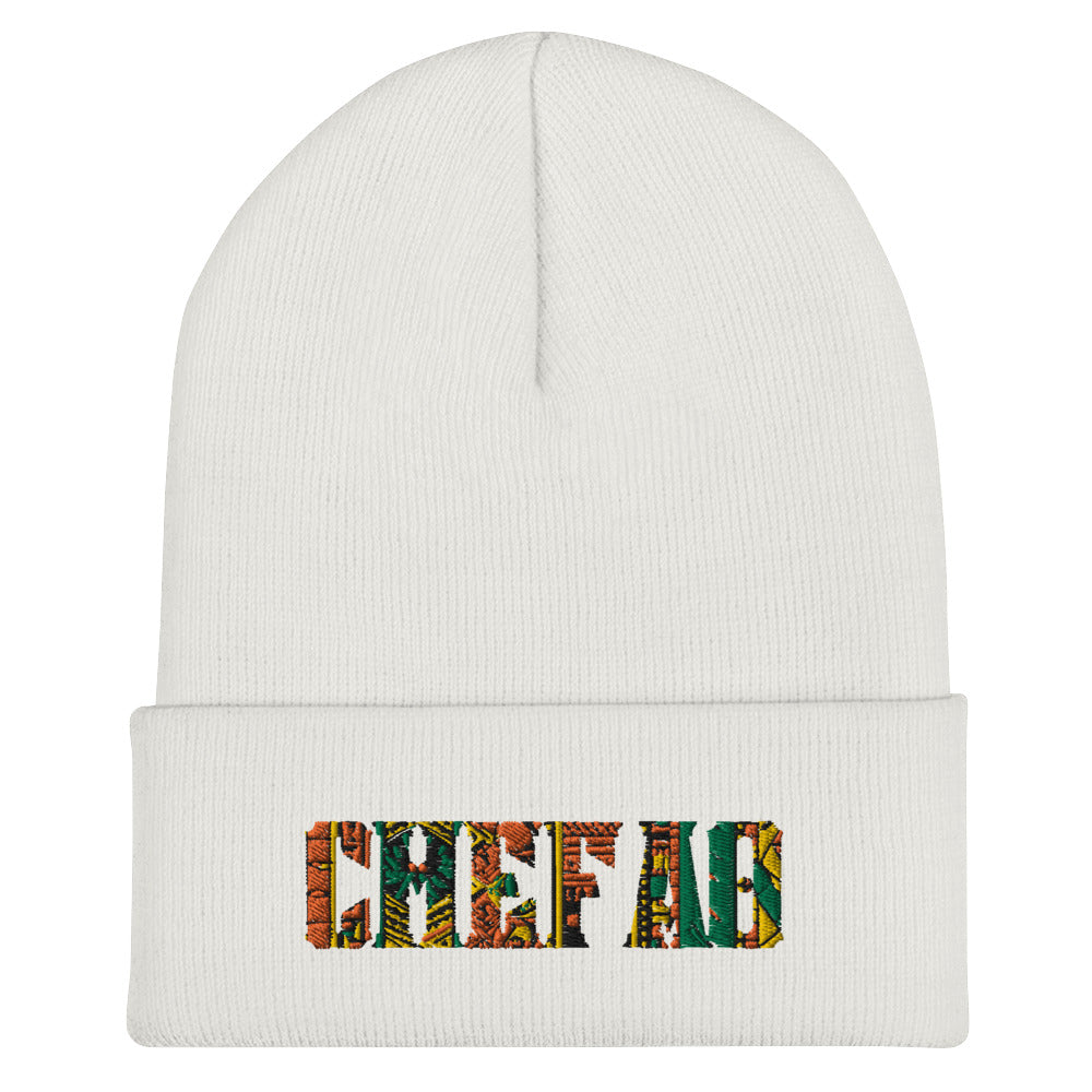 Chefao Zulu Print I, Cuffed Beanie