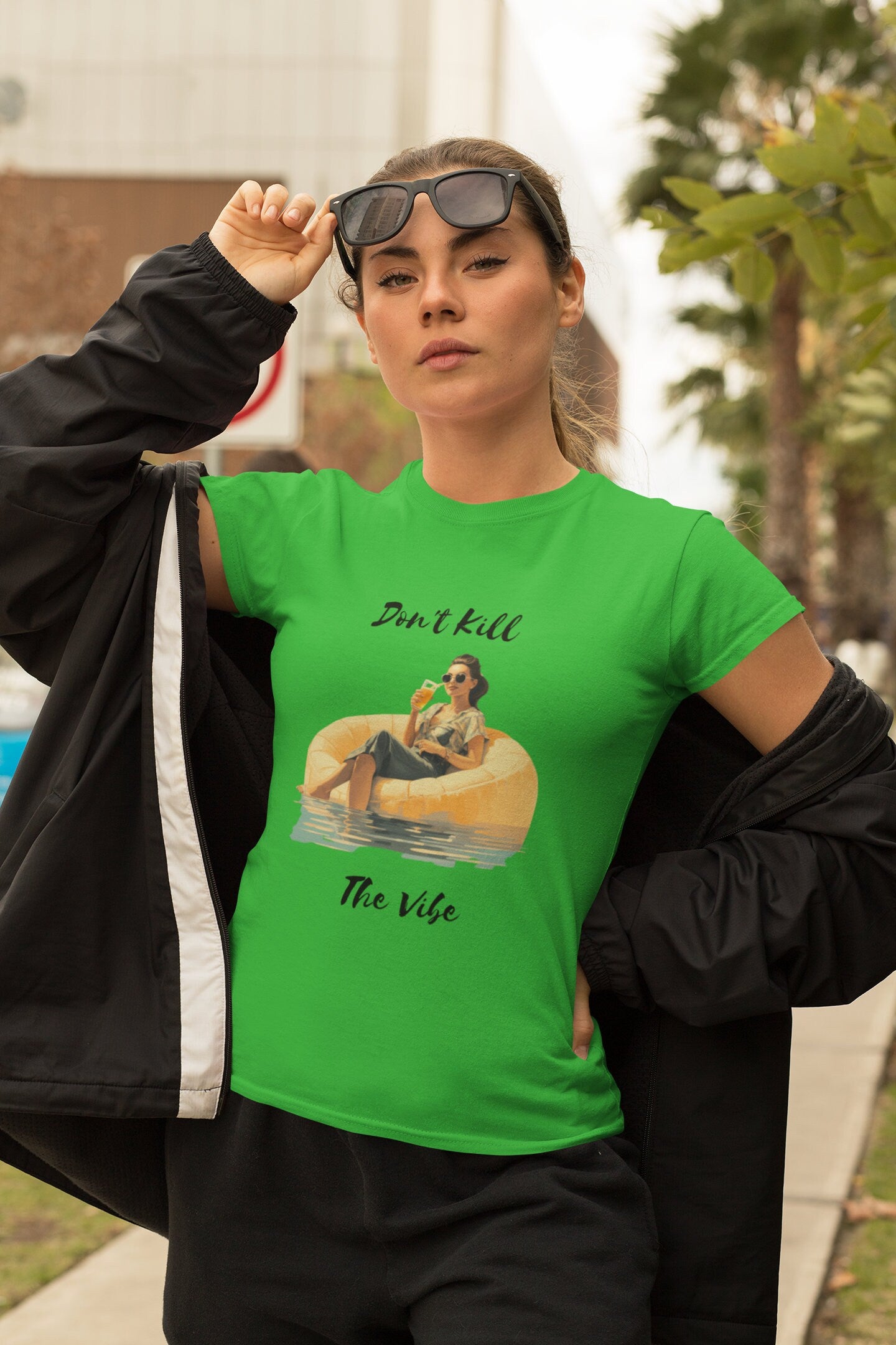 Don't Kill Vibe Chill Woman, Unisex Softstyle T-Shirt