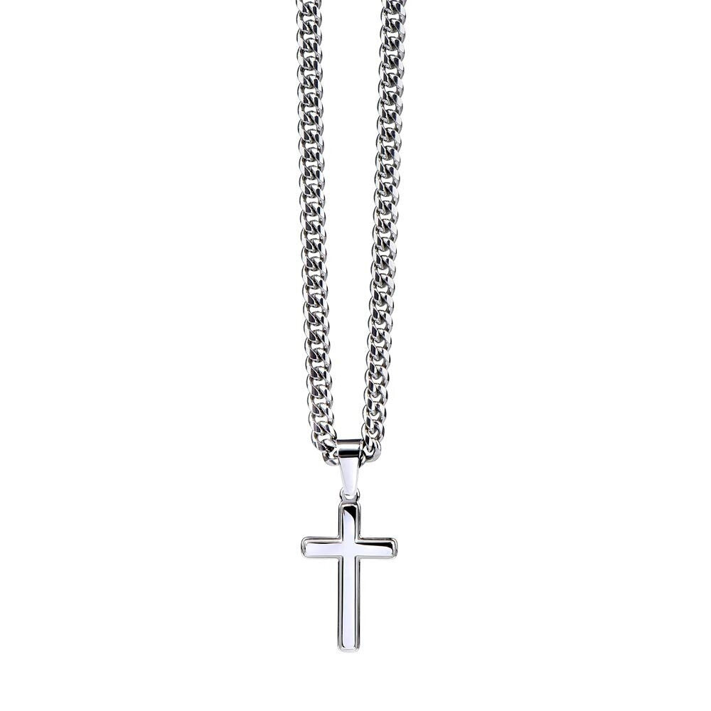 Mens Cuban Chain with Cross