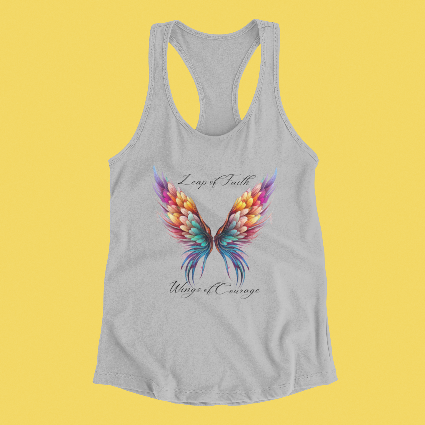 Leap of Faith, Wings of Courage, Women's Racerback Tank